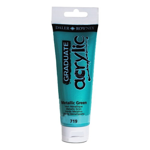 DALER ROWNEY - GRADUATE ACRYLIC PAINT - 120ML - METALLIC GREEN