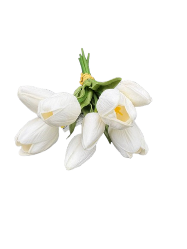 Artificial tulips: white color