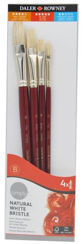 DALER ROWNEY : BRUSHES : 4 PCS