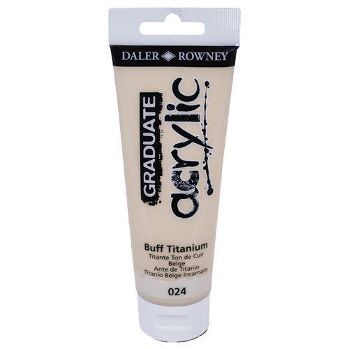 DALER ROWNEY - GRADUATE ACRYLIC PAINT - 120ML - BUFF TITANIUM WHITE
