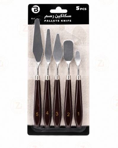 BOOKEY :PALLETE KNIFE : 5 PCS