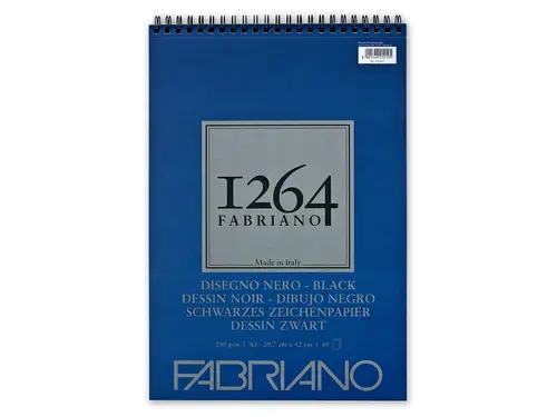 Fabriano:black paper:21x29,7cm:200 gsm
