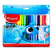 MAPED :COLORED PEN : 18 PCS 