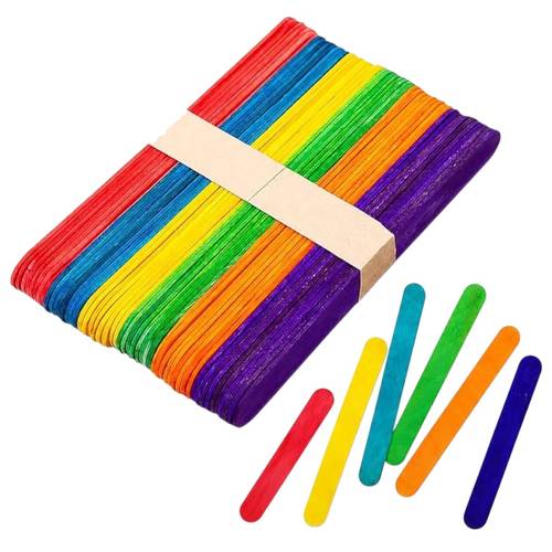 اعواد خشب ملونة - ٥٠ حبة :11 cm