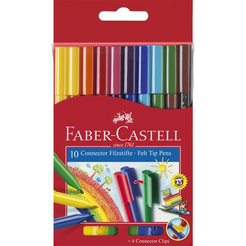 FABER CASTELL : MARKER PEN : 10 PENS 