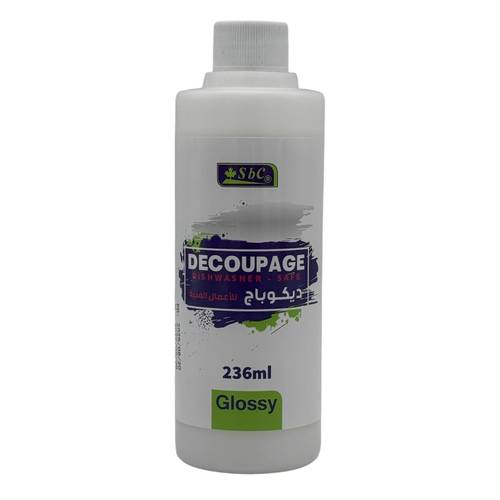 صمغ ديكوباج شفاف:لامع