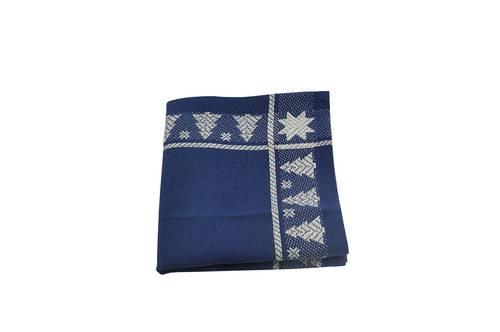 table cloth cross stitch dark blue  - 80 x 80 
