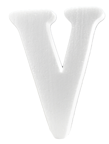 Styrofoam letter -V