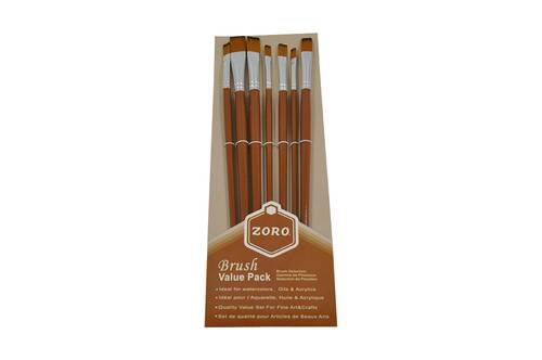 Zoro paint brushes : set of 7 different brushes
