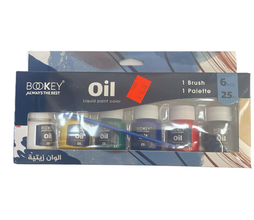 BOOKEY:OILCOLOR:6BOTTLES:25ML