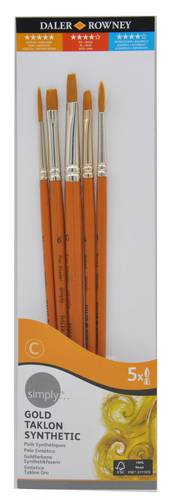 DALER ROWNEY : BRUSHES :5 PCS 