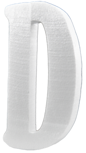 Styrofoam letter - D