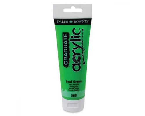 DALER ROWNEY : GRADUATE ACRYLIC PAINT : 120ML :Leaf Green 355a