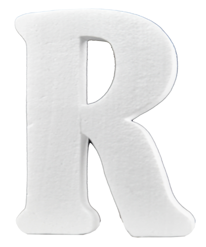 Styrofoam letter - R