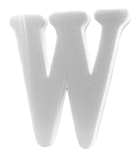 Styrofoam letter -W