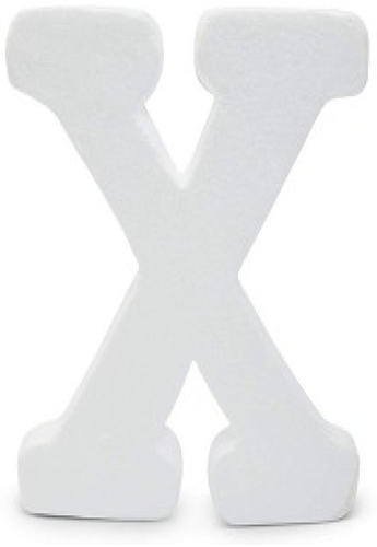 Styrofoam letter -X