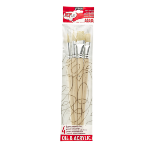 Pebeo Brushes Set 4-Pieces 
