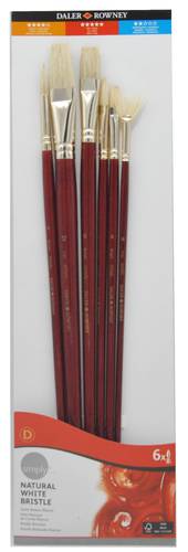 DALER ROWNEY : BRUSHES : 6 PCS 