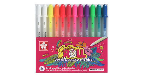 Sakura Gelly Roll Moonlight & White Gel Ink Pen : 12 pcs 