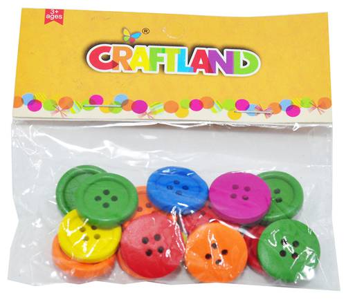 COLORED WOODEN BOTTONS 