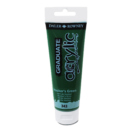 DALER ROWNEY - GRADUATE ACRYLIC PAINT - 120ML - HOOKERS GREEN