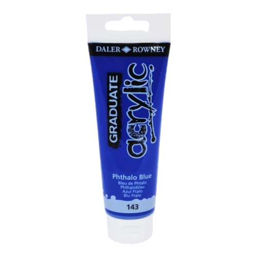 DALER ROWNEY : الوان اكريليك  : 120ML : phthalo blue 143