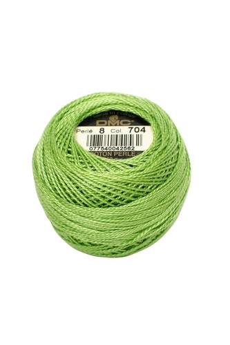 DMC perle cotton threads size 8 / shades of green 