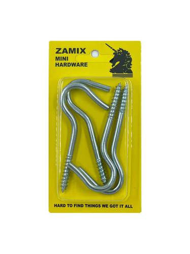 screw hooks bright zinc plated  - 3 inch 