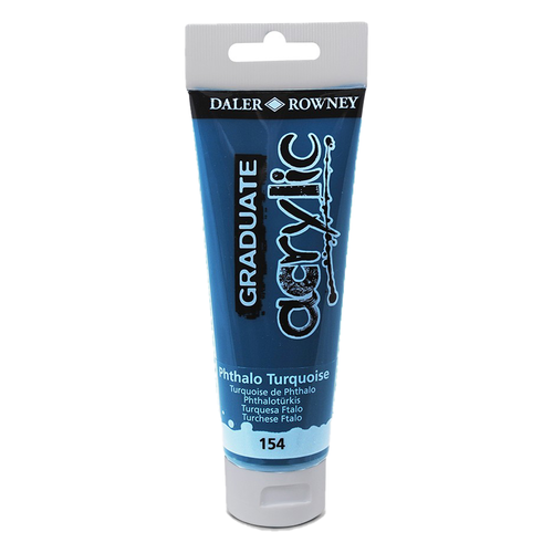 DALER ROWNEY - GRADUATE ACRYLIC PAINT - 120ML - PHTHALO TURQUOISE