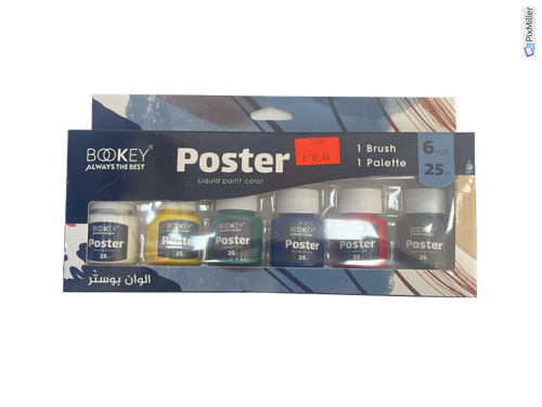 BOOKEY:POSTER COLOR:6BOTTLES:25ML