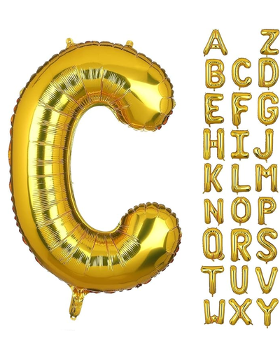 Helium Letter Balloons: Gold Color: 42inch