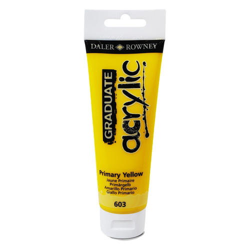 DALER ROWNEY - GRADUATE ACRYLIC PAINT - 120ML - PRIMARY YELLOW