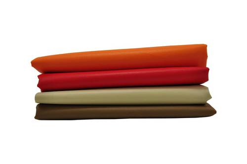 made-up leather size 50 X 70 cm  - shades of orange 