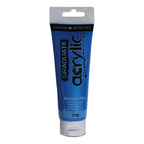 DALER ROWNEY - GRADUATE ACRYLIC PAINT - 120ML - METALLIC BLUE