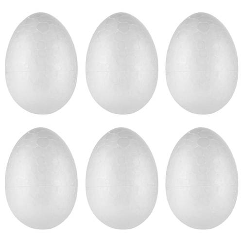 Mini styrofoam Eggs : set of 6 pcs  : 6 cm