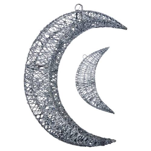 ديكور رمضان : شكل هلال معدني يباع بالحبة : مقاسين 