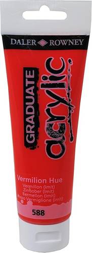 DALER ROWNEY : GRADUATE ACRYLIC PAINT : 120ML :VermilionHue 588