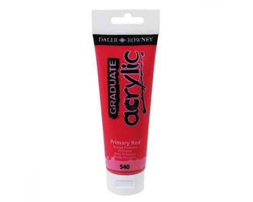 DALER ROWNEY : GRADUATE ACRYLIC PAINT : 120ML : Primary Red 540