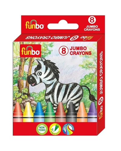 Crayon Set: Jumbo Crayons: Funbo 8 Colors