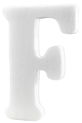 Styrofoam letter - F