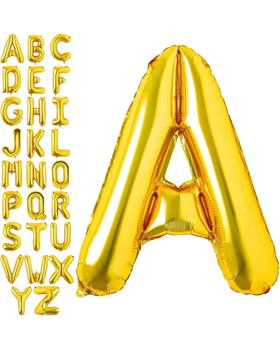  Helium Letter Balloons: Gold Color: 42inch