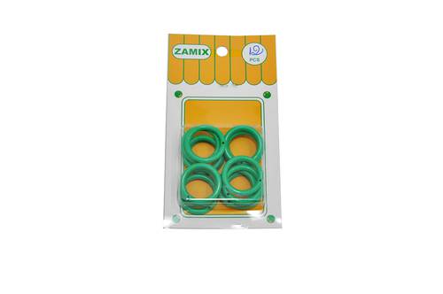 plastic ring : green : 12 pcs 