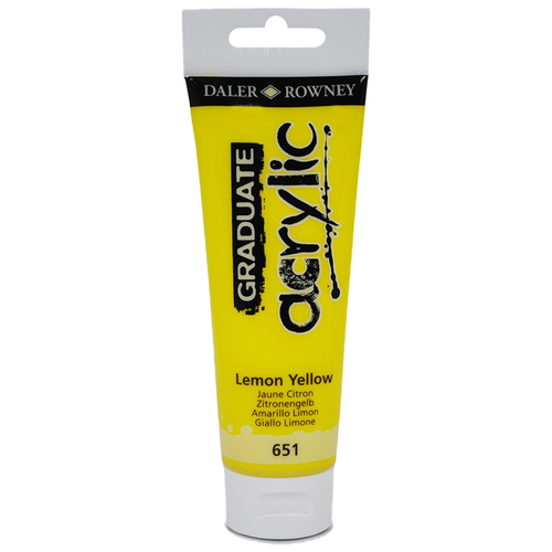 DALER ROWNEY - GRADUATE ACRYLIC PAINT - 120ML - LEMON YELLOW