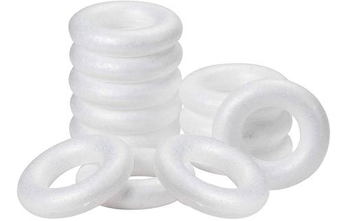 Mini styrofoam rings : 4.5 cm : 10 pcs 