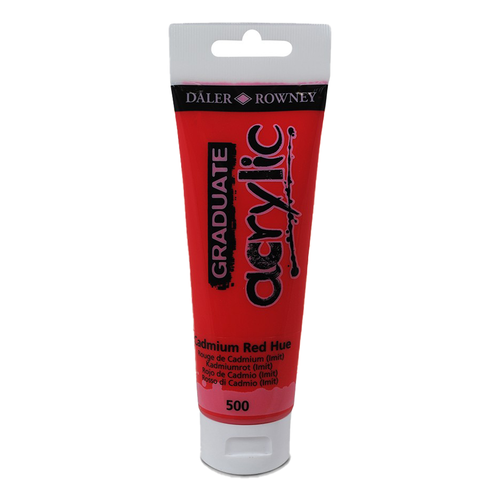 DALER ROWNEY - GRADUATE ACRYLIC PAINT - 120ML - CADMIUM RED HUE