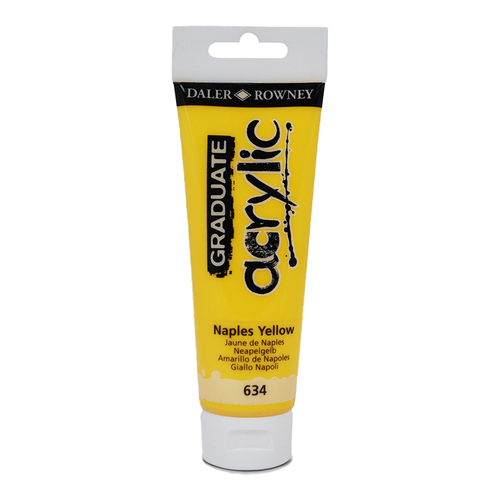 DALER ROWNEY : GRADUATE ACRYLIC PAINT : 120ML : NAPLES YELLOW