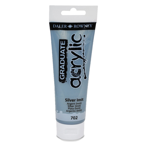 DALER ROWNEY - GRADUATE ACRYLIC PAINT - 120ML - SILVER IMIT