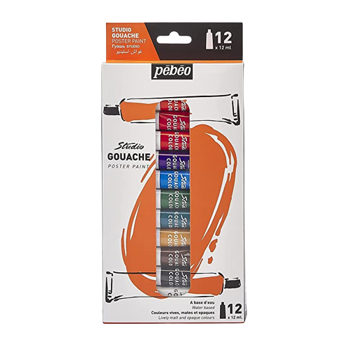 Pébéo:Studio Gouache:12 color:12 ml