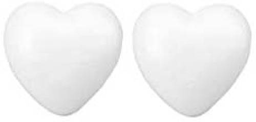 Heart shape styrofoam set : 2 pcs : 8 cm