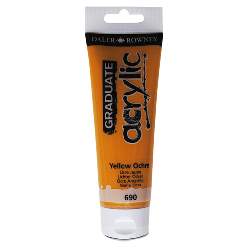 DALER ROWNEY - GRADUATE ACRYLIC PAINT - 120ML - YELLOW OCHRE